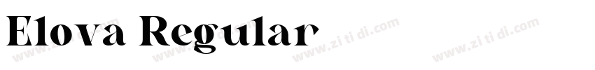 Elova Regular字体转换
